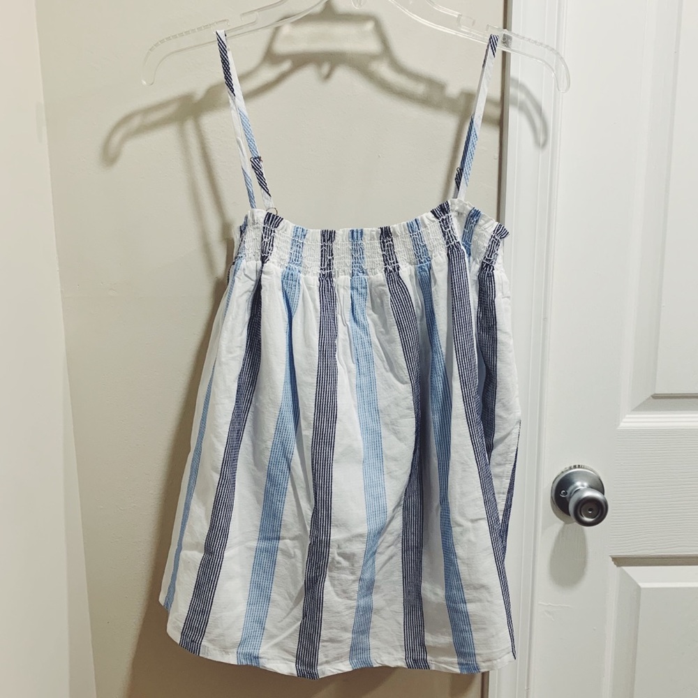 NWT Southern Tide Emilia Smocked Striped Tank